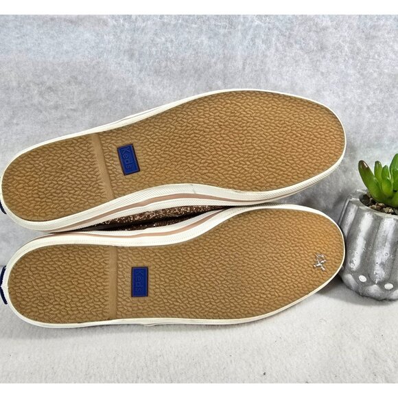 Keds For Kate Spade New York Glitter Rose Gold Lace-Up‎ Sneaker Size 7 - Picture 9 of 12